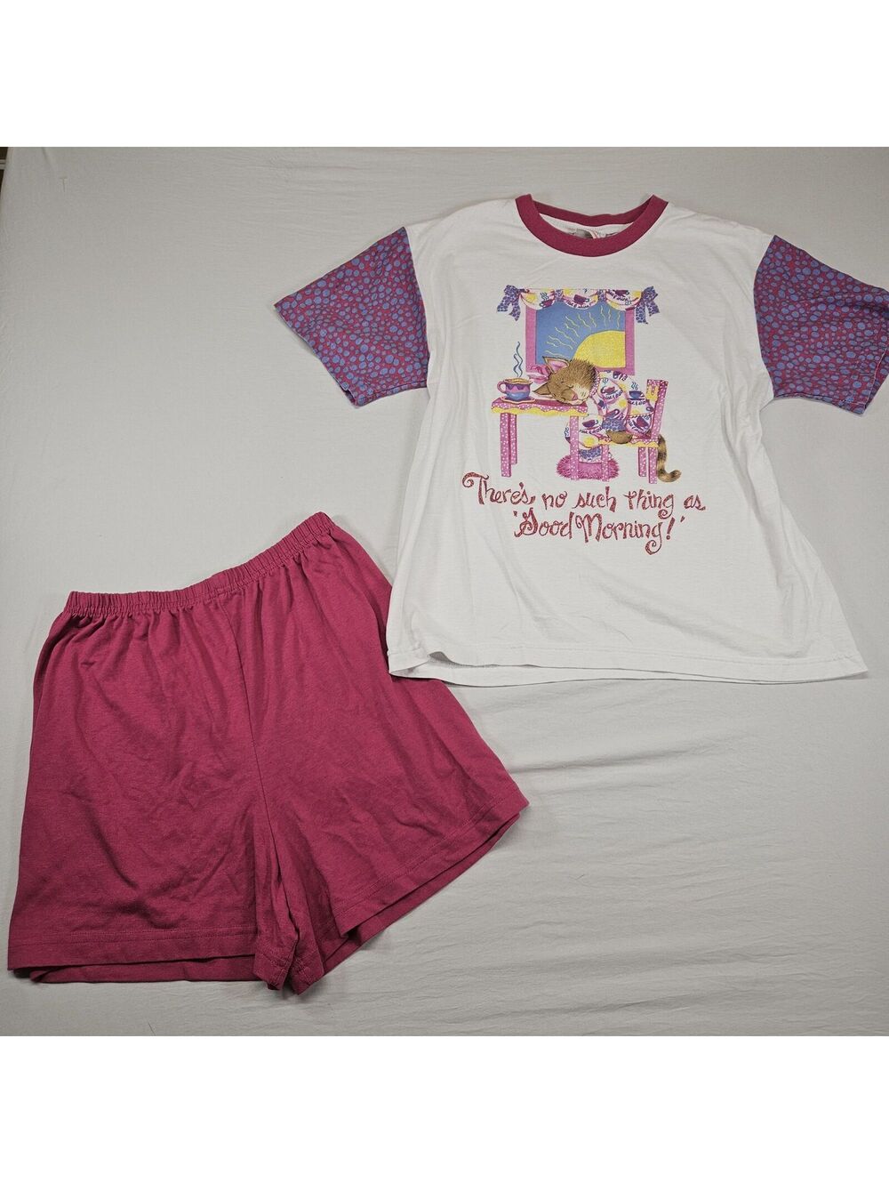 90s simply basic 2 pc pajamas set size small/medium